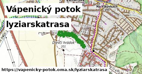 Vápenický potok Lyžiarske trasy  