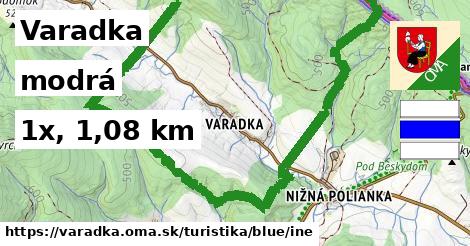 Varadka Turistické trasy modrá iná