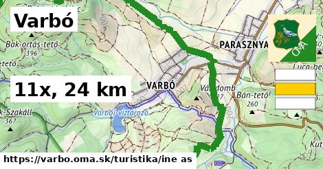 Varbó Turistické trasy iná 