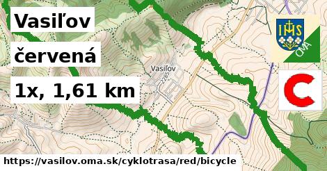 Vasiľov Cyklotrasy červená bicycle