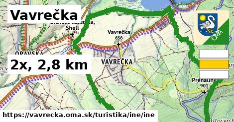 Vavrečka Turistické trasy iná iná