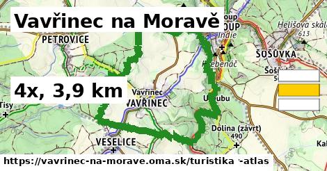 Vavřinec na Moravě Turistické trasy  