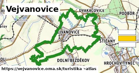 Vejvanovice Turistické trasy  