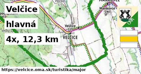 Velčice Turistické trasy hlavná 