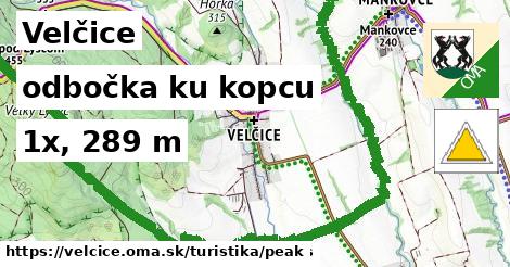 Velčice Turistické trasy odbočka ku kopcu 