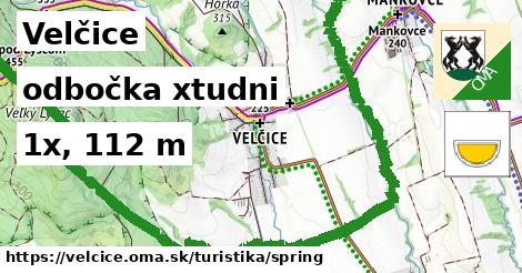 Velčice Turistické trasy odbočka xtudni 