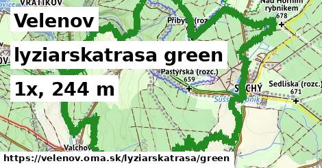 Velenov Lyžiarske trasy zelená 