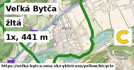 Veľká Bytča Cyklotrasy žltá bicycle