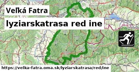 Veľká Fatra Lyžiarske trasy červená iná