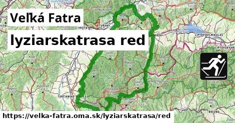 Veľká Fatra Lyžiarske trasy červená 