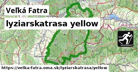 Veľká Fatra Lyžiarske trasy žltá 