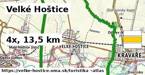 Velké Hoštice Turistické trasy  