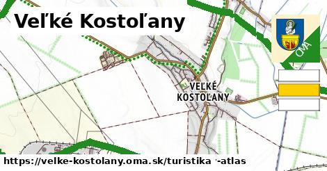 Veľké Kostoľany Turistické trasy  