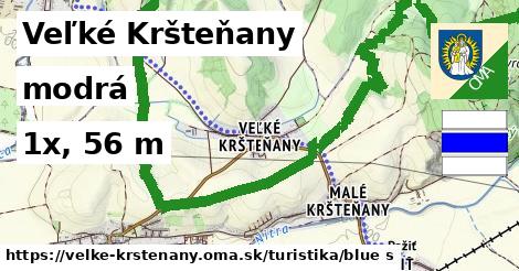 Veľké Kršteňany Turistické trasy modrá 