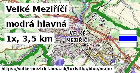 Velké Meziříčí Turistické trasy modrá hlavná