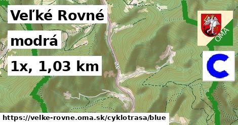 Veľké Rovné Cyklotrasy modrá 