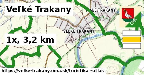 Veľké Trakany Turistické trasy  