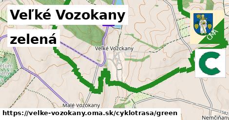 Veľké Vozokany Cyklotrasy zelená 