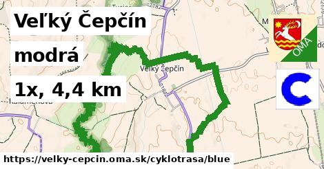 Veľký Čepčín Cyklotrasy modrá 
