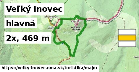 Veľký Inovec Turistické trasy hlavná 