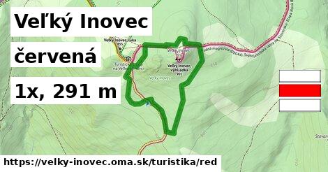 Veľký Inovec Turistické trasy červená 