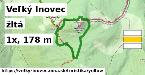 Veľký Inovec Turistické trasy žltá 