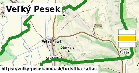 Veľký Pesek Turistické trasy  