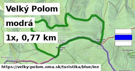 Velký Polom Turistické trasy modrá iná
