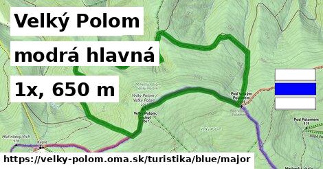 Velký Polom Turistické trasy modrá hlavná