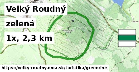 Velký Roudný Turistické trasy zelená iná