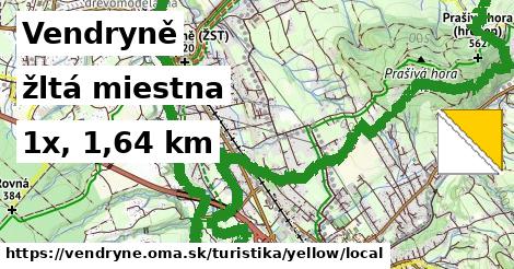 Vendryně Turistické trasy žltá miestna