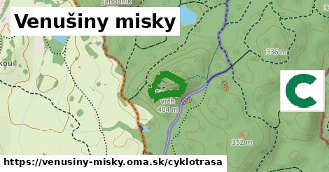 Venušiny misky Cyklotrasy  