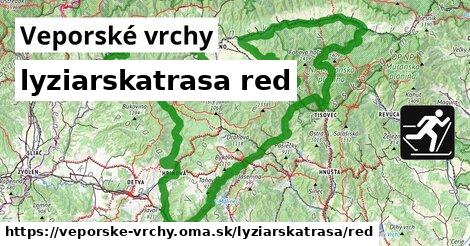 Veporské vrchy Lyžiarske trasy červená 