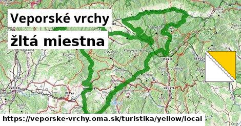 Veporské vrchy Turistické trasy žltá miestna