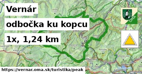 Vernár Turistické trasy odbočka ku kopcu 