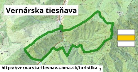 Vernárska tiesňava Turistické trasy  