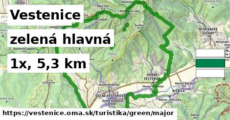 Vestenice Turistické trasy zelená hlavná