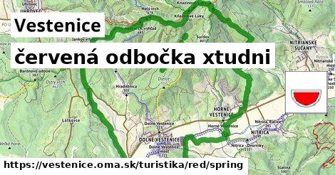 Vestenice Turistické trasy červená odbočka xtudni