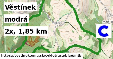 Věstínek Cyklotrasy modrá mtb