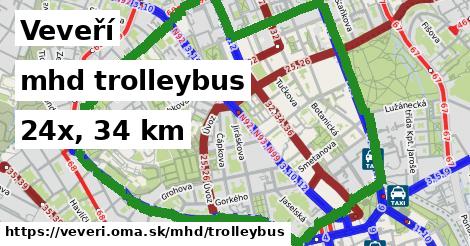 Veveří Doprava trolleybus 