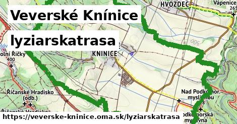 Veverské Knínice Lyžiarske trasy  