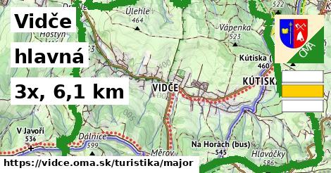 Vidče Turistické trasy hlavná 