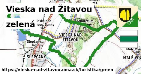 Vieska nad Žitavou Turistické trasy zelená 