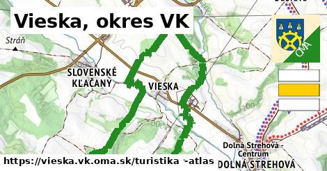 Vieska, okres VK Turistické trasy  