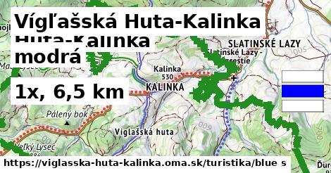 Vígľašská Huta-Kalinka Turistické trasy modrá 