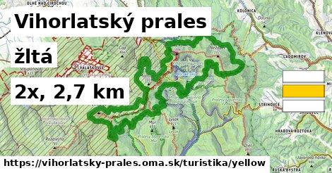 Vihorlatský prales Turistické trasy žltá 