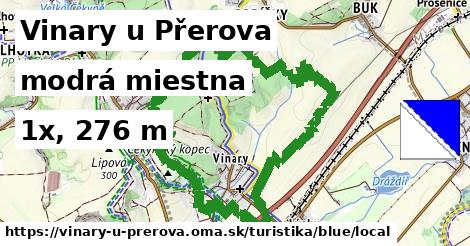 Vinary u Přerova Turistické trasy modrá miestna