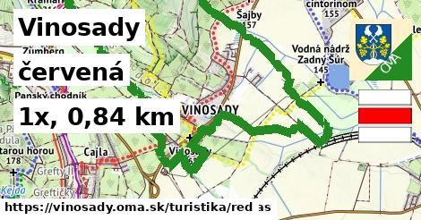 Vinosady Turistické trasy červená 