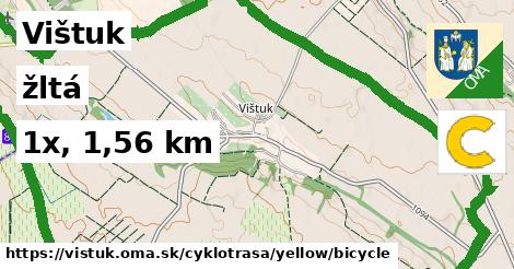 Vištuk Cyklotrasy žltá bicycle