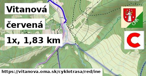 Vitanová Cyklotrasy červená iná
